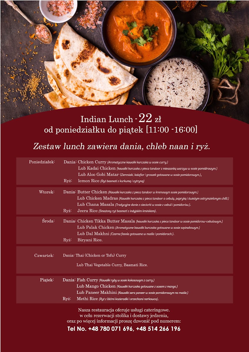 Menu Bollywood Masala Indyjska Restauracja & Bar Rzeszow-6