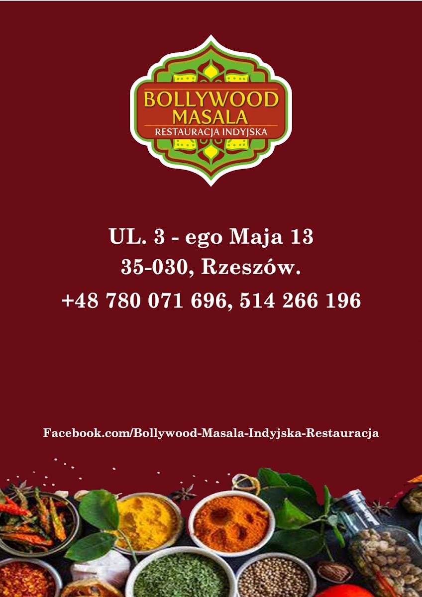 Menu Bollywood Masala Indyjska Restauracja & Bar Rzeszow-7