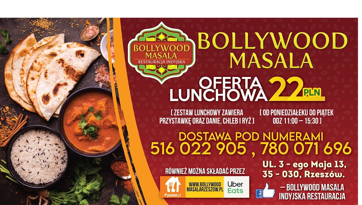 Menu Bollywood Masala Indyjska Restauracja & Bar Rzeszow-8
